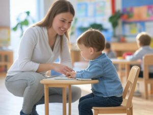Child participating in ABA therapy Mississauga learning activities for autism support