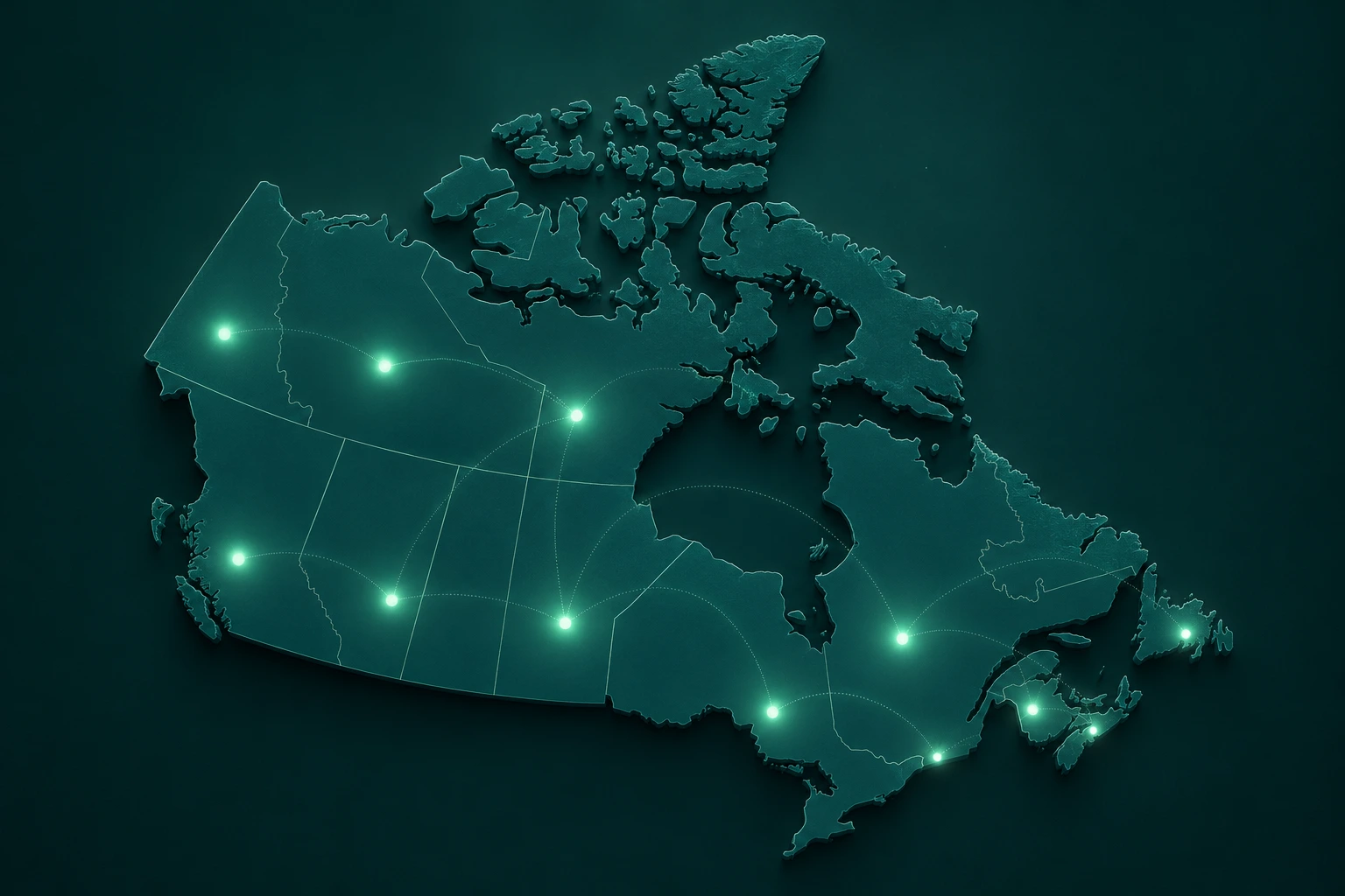 Map of Canada showing virtual ABA therapy coverage across all provinces and territories by Advance Academy